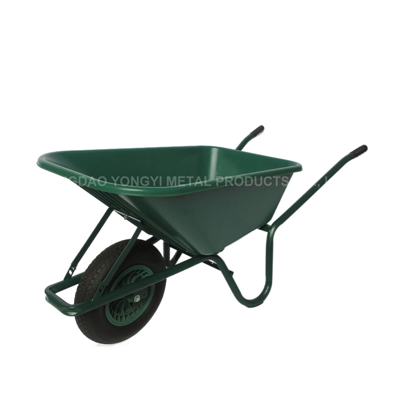 Africa 90L Air Wheel with Plastic Tray Green Painted Wheelbarrow (WB6414)