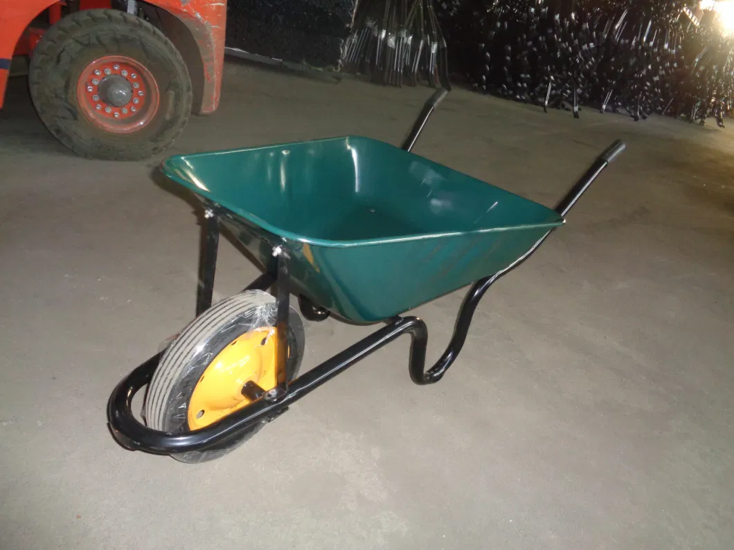 Iron Construction Cheap Price 65L Green Wheelbarrow (Wb3800) Popular in South Africa