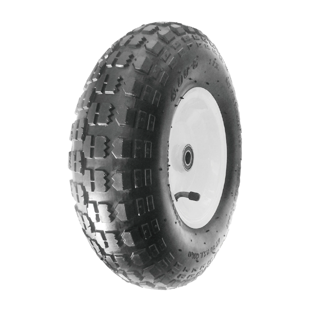 13 Inch 13X4.00-6 Pneumatic Inflatable Rubber Tire Wheel for Hand Truck Trolley Lawn Mower Spreader Trolley Stroller