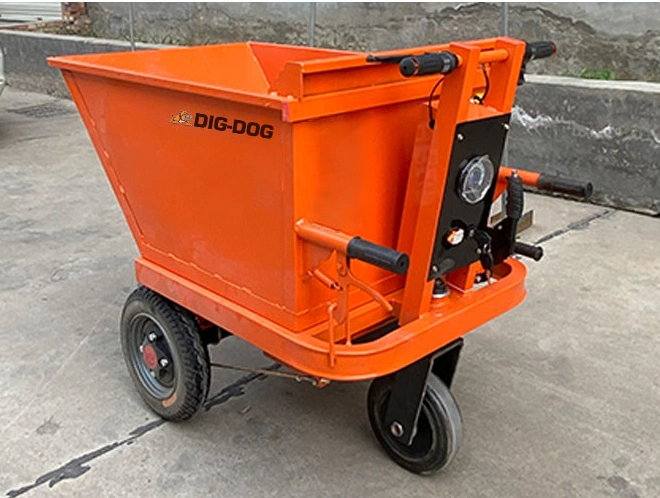 Super Handy Paw Power Assist Wheelbarrow Mini Electric Dump Cart Transport 3 Wheeled Power Wheelbarrow 1000 Kg