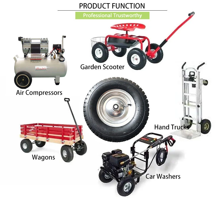 16 Inch Hot Selling for Carts Rubber Pneumatic Wheel Heavy Duty Cart/Garden Trailer/Wheelbarrow/Farm Cart/ Wheels