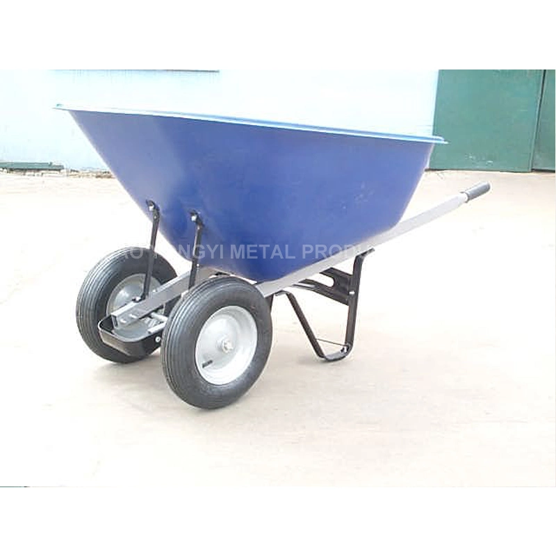 Wb9600 Heavy Duty Two Wheeled Wheelbarrow with Plastic Trays