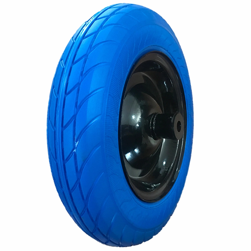 Replacement Wheelbarrow Wheel Tubeless Tire 14X3.50-8 PU Foam Wheel Size 14 Inch