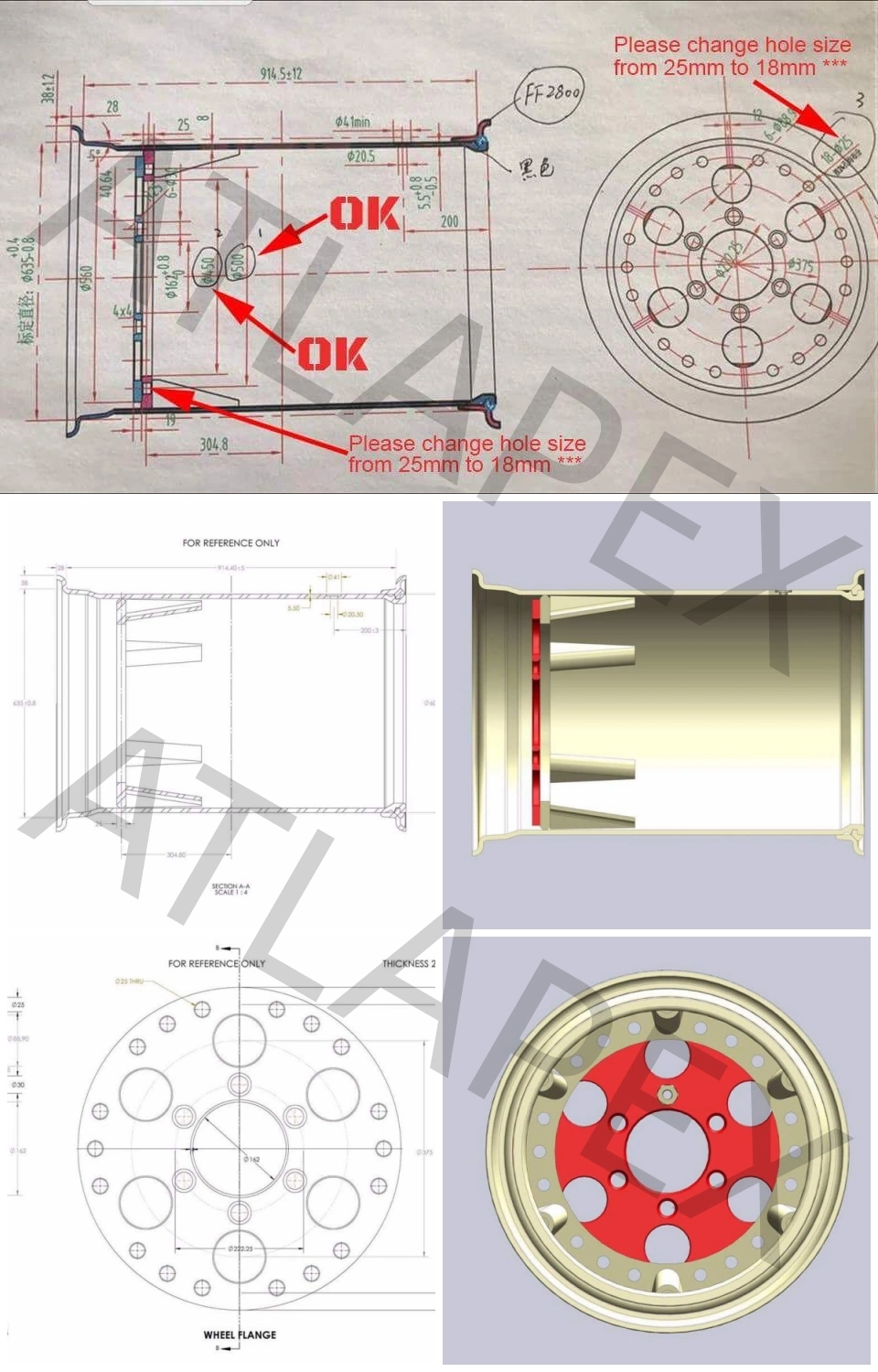 Agricultural Wheels Rim 12/14/15 Inch 1-Piece Tubeless Steel Wheel for Tractor Application Vehicle