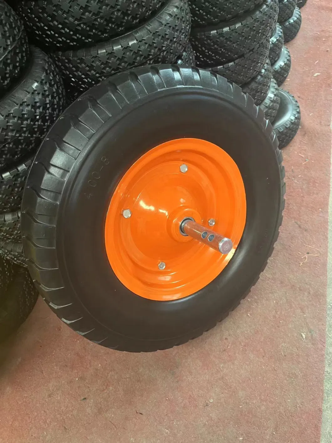 Solid Rubber Polyurethane Foaming Flat Free PU Foam Trolley Wheelbarrow Wheels