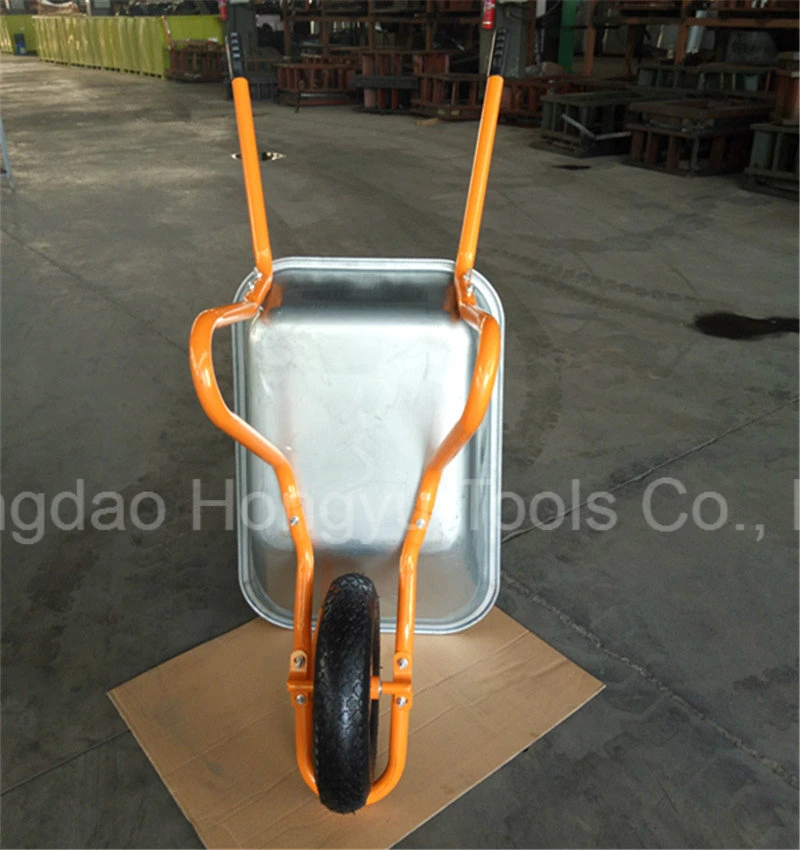 Zinc Tray Yellow Handle Good Quality Wheel Barrow