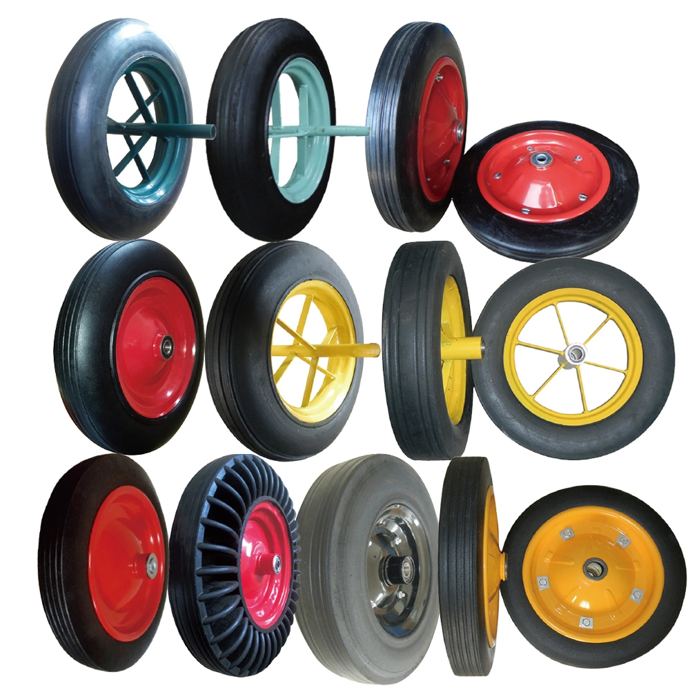 Factory Manufacturer 10 Inch 3.50-4 PU Foam Wheel for Hand Trolley 10 Inch Flat Free Tire for Garden Cart and Tool Cart