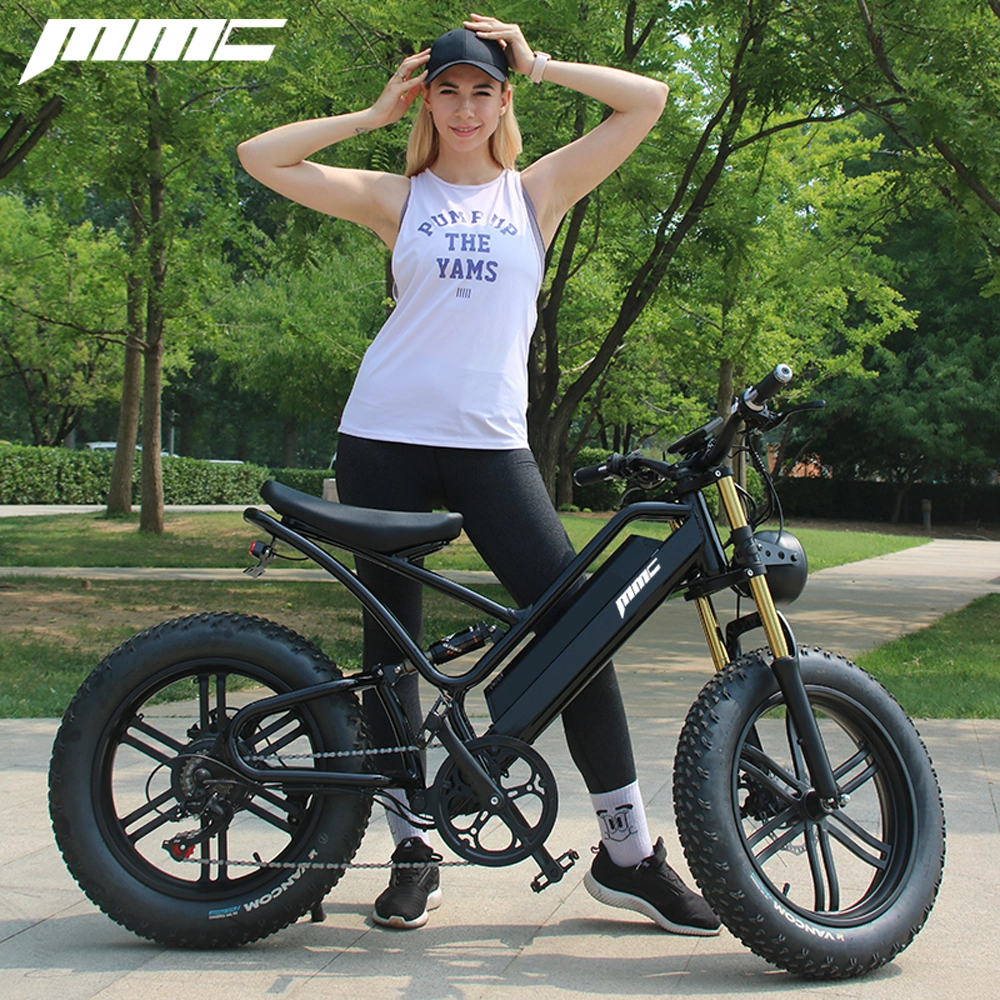 5%off 500/ 750W High Power Electric Bicycle 20 Inch 4.0 Fat Tire 48V 13/ 17.5ah Full Shock Absorber Electric Bike Mountain Bicycle