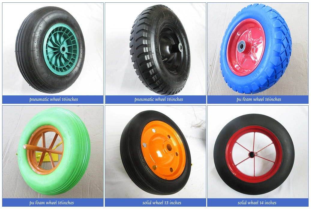 3.00-8 3.25-8 4.00-8 Color Solid PU Polyurethane Puncture Resistant Flat PU Foam Wheel Wheelbarrow Wheels