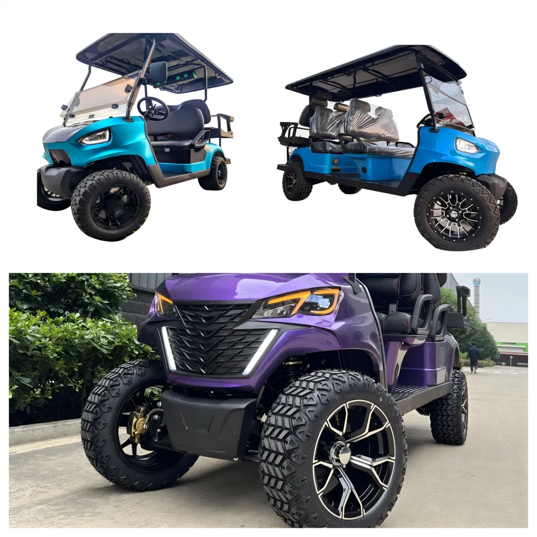 Electric Golf Cart with 48V Sightseeing Bus Club Car with Lithium Battery