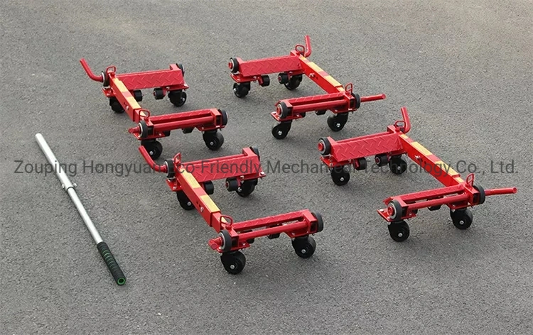 1500lbs Wheel Skate Dolly with 4 Swivel Castors Foot Pedal Carry Handle Vehicle Positioning Jack Tyre Lift Trolley for Car Van Caravan Workshop Garage