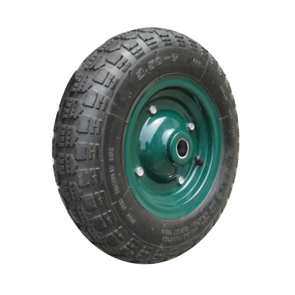14 Inch 14X3.50-7 Pneumatic Inflatable Rubber Tire Wheel for Hand Truck Trolley Lawn Mower Spreader Trolley Stroller