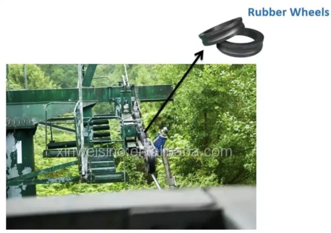 Scenic Spot Passenger Ropeway Rubber Wheel Lining for Air Passenger Rope Cableway