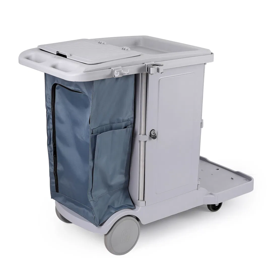 Commercial Catering Hotel Cleaning Cart Hand Push Cleaning Barrow