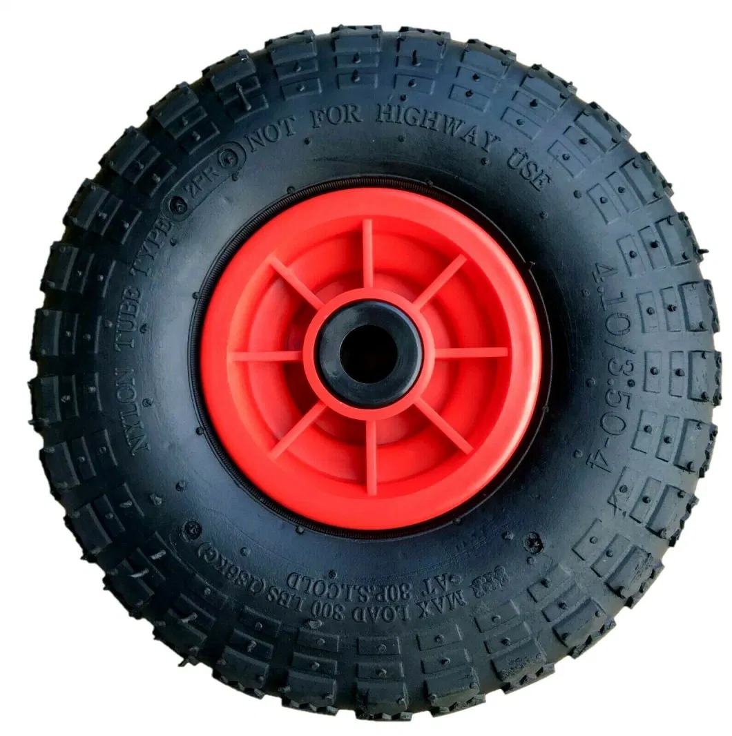 10 Inch 3.50-4 Air Rubber Trolley Wheel