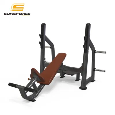 Sunsforce Commercial Grade Gym Use Strength Training Weight Plates Bar Fitness Equipment Adjustable Incline Bench