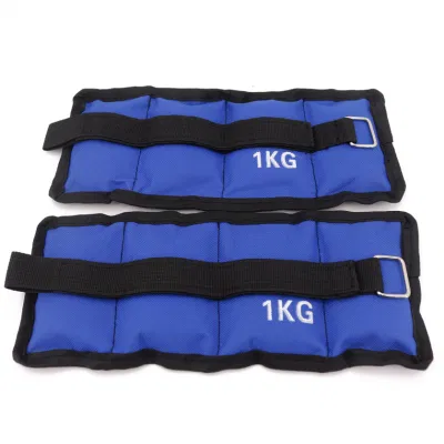 2 PCS Ankle Weights Leg Wrist Sand Bag Weights Strap Resistance Strength Training Equipment for Gym Fitness Yoga Running (1kg, 2kg, 3kg, 4kg and 5 kg) Esg17066