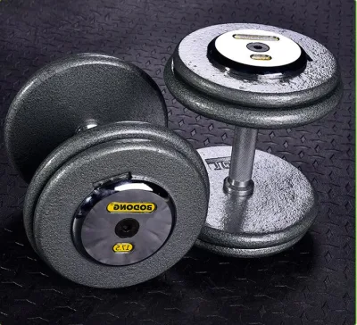 New Design Rounded Grip Commercial Gym Fitness Equipment Painted Cast Iron Dumbbell Set