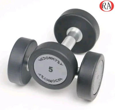 Gym Professional PU/Rubber Round Dumbbell in Kg/Lbs Weight Dumbbell Set