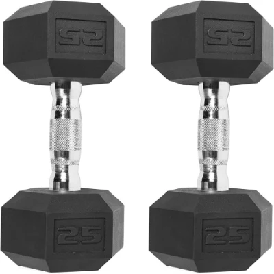  Rubber Hexagon Hex Cast Iron Dumbbells Kg Lb