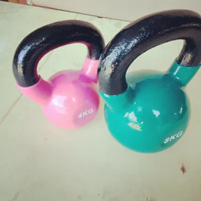 Rizhao Cast Iron and Vinyl Coated Kettlebell