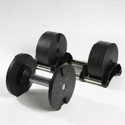 High-End Free Weights Bodybuilding Exercise Dumbbel 70lb 32kg Adjustable Dumbbells