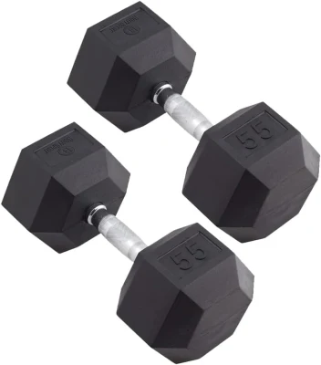 Fashion Fitness Training Hex Rubber Encased Dumbbell Body Sport Weight