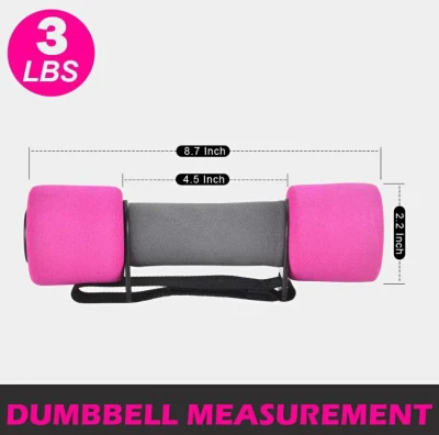 Hand Weight Set 2 with Soft Grip & Adjustable Hand Straps - Exercise & Fitness Dumbbell for Home Gym Equipment Workouts Strength Training Dumbbells