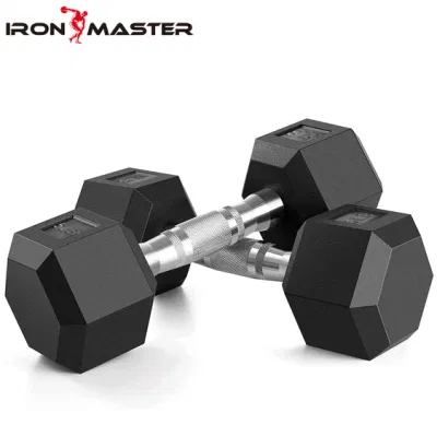 Rubber Coated Solid Steel Cast Hex Weights Dumbbells for Muscle Toning, Full Body Workout, Home Gym