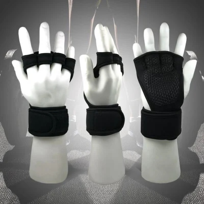 Full Palm Silicone Padding and Extended Wrist Wraps Training Gloves Wyz12850
