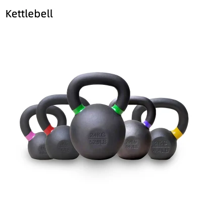 Full-Body Workout Black Textured Kettlebell with Kg Markings
