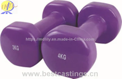 OEM High Quality Rubber Coated Cast Iron Hex Dumbbell