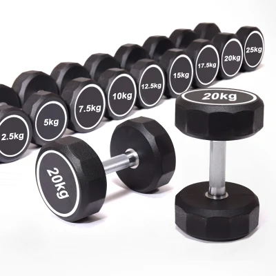 Home Gym Body Building Exercise Equipment Factory Wholesale Price High Temperature Vulcanized TPU Weights Dumbbells