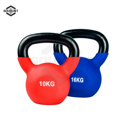 Color Neoprene PVC Dipped Weight Training Matte Painted Cast Iron Kettlebell