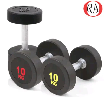 Wholsesale Gym Fitness Customize Round Head PU/Rubber Coated Dumbbell in 2.5kg-50kg