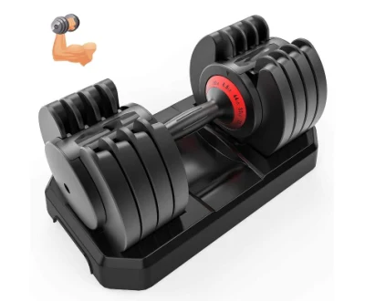 11.5kg 24lb Adjustable Dumbbell Set Free Weightlifting Weight Plate