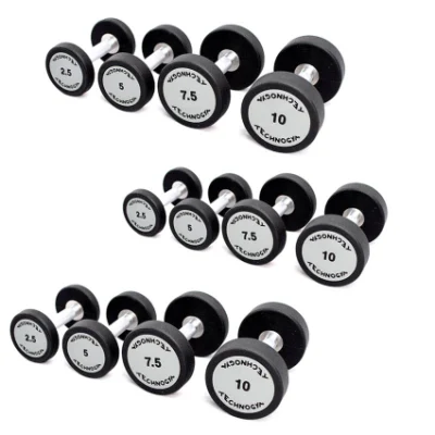 Custom China Dumbbell Barbell Set Factory Wholesale Gym Equipmen High Quality Cast Ironround Head Fixed Technology CPU PU Dumbbell Sets Both with Kg and Lb