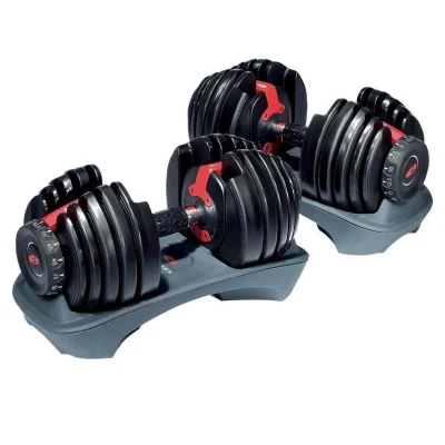 Gym Fitness Equipment Exercise Weight 24kg 52.5lb Adjustable Dumbbell Set