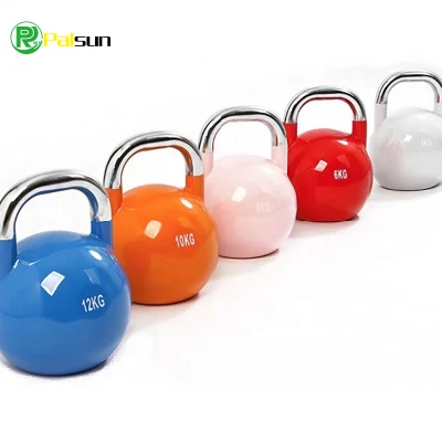 Durable Unisex Custom Logo Competition Kettlebell Gym Fitness Weight Lifting Use Colored Steel Kettlebell
