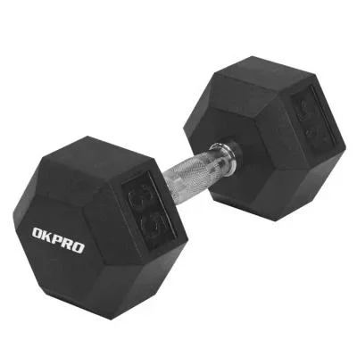  Factory Wholesale Customization Iron Dumbbell Set Gym Equipment Fitness Rubber Hex Dumbbell