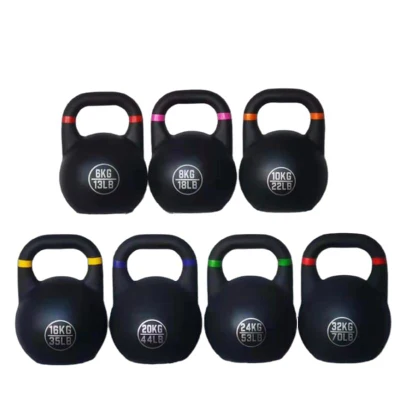 Woman and Man Black Competition Kettlebell 4-32kg of Same Size