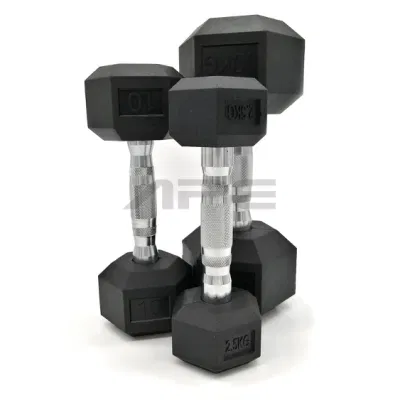 Ape Fitness Equipment Rubber Hex Dumbbell for Gymnasium Home