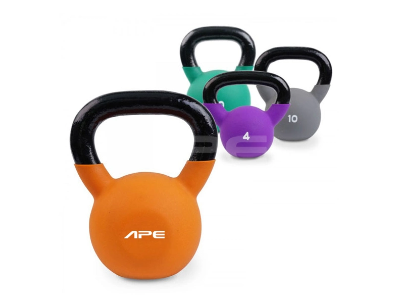 Adjustable Soft Competition Coated Gym Strength Cast Iron Colorful Vinyl Kettlebell