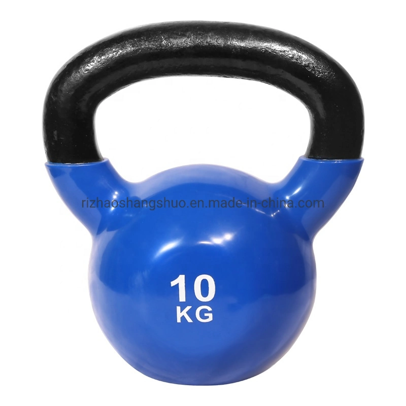 High Quality Factory Fitness Wholesale Custom Vinyl Coated Cast Iron Competition Kettlebell