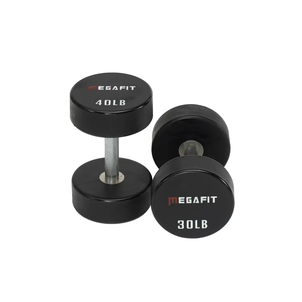 High Quality Custom Deluxe CPU Equipment Gym Fitness Urethane Round Head Dumbbell Pound System