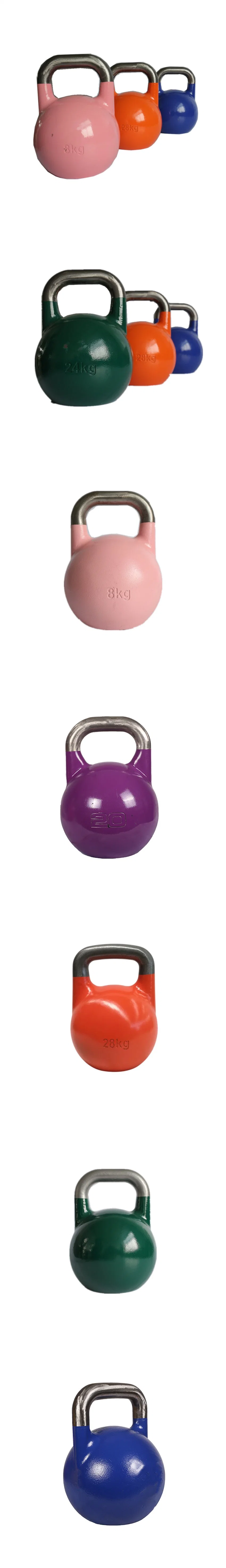 Wholesale High Quality Colored Body Building Steel Cast Iron Training Hollow PRO Grade Power Coated Competition Kettlebells