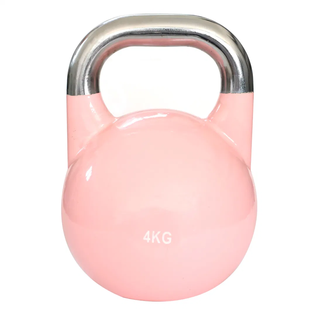 Gym Equipment Weight Lifting Power Training Competition Professional Colorful Rubber Coated Kettlebell