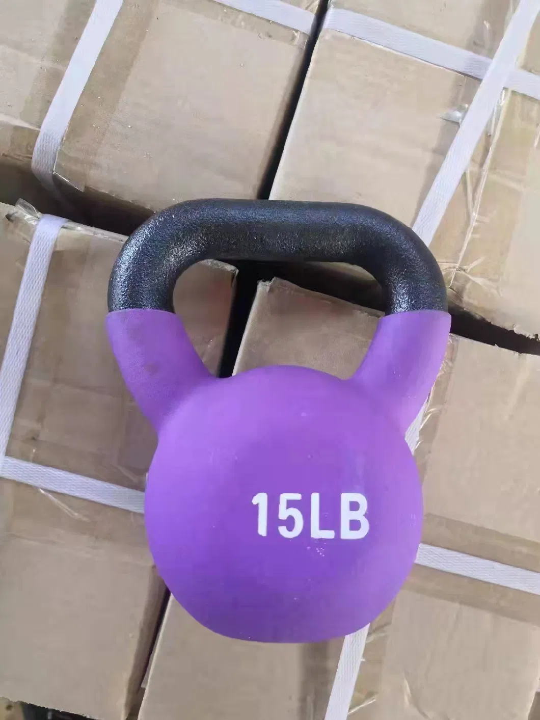Factory Direct Colorful Neoprene and Vinyl Coated Cast Iron Kettlebell
