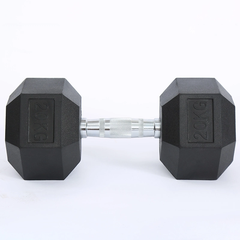 Fitness Equipment Rubber Encased Hexagon Dumbbells