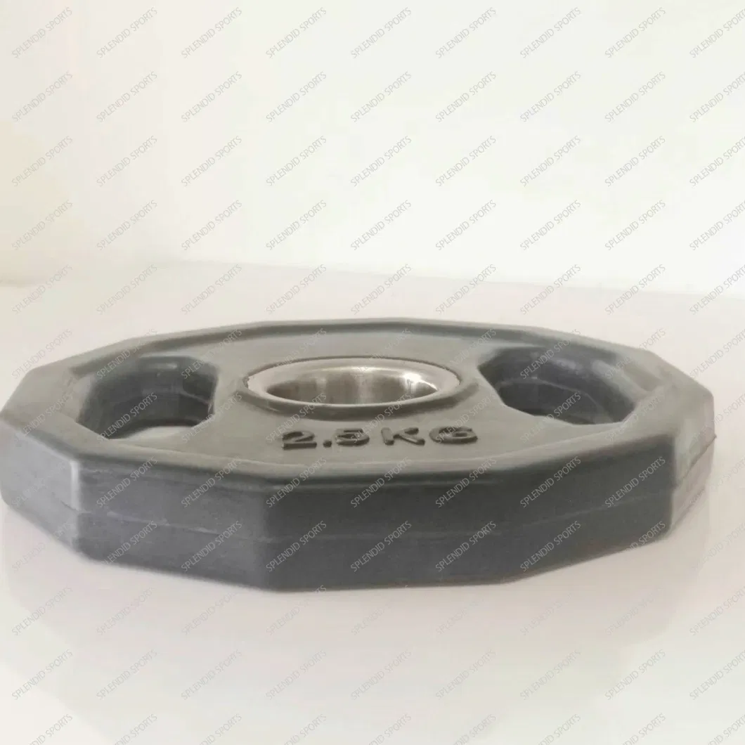 Home Gym Customized Weight Lifting Rubber Coated Weight Plate for Barbell Bar